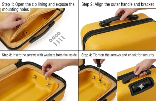 Image of Repair Replacement Luggage Wheel Part Accessories for VIP, Safari, American turistr, Skybag Suitcase Trolley Bag for Luggage Parts (1 PCS Black Handle)