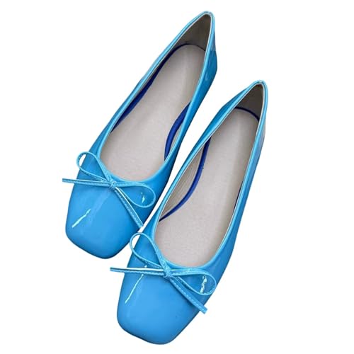 Image of Dear Time Women's Casual Foldable Ballet Flats Square Toe Ballerina Flats Shoes Comfortable