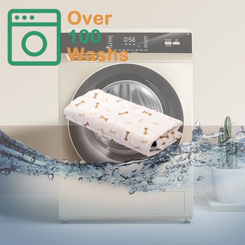 Image of Meow&Woof Reusable Puppy Pads - Washable Pee Pads for Dogs 100% Waterproof Round Playpen Mat, Super Absorbent and Durable Reusable Pee Pads for Dogs 36 Inch 1 Pack