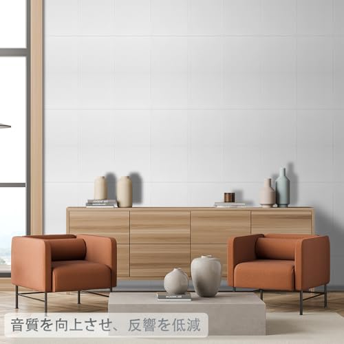 Evenreach 36枚 自己粘着 吸音材,200kg/m³ 高密度 防音シート 防音対策 室内装飾 吸音ボード 防音 難燃 防潮 消音 30cm×30cm×0.9cm(3.24㎡ ) の商品画像 3