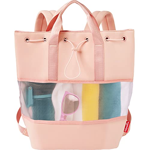 Beach Backpack Lightweight (Pink) - Beach Bags For Women Waterproof Sandproof - Neoprene Drawstring Bag Serves As Gym, Workout, Pool Bag & Beach Bag #TOP2