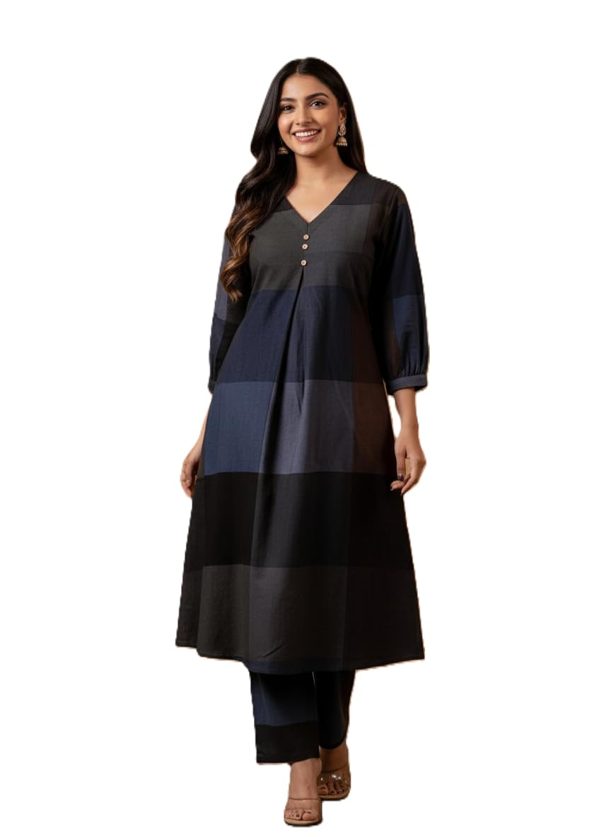 Handloom Cotton Co-Ord Set for Women, Office Event Casual Wear-image-48