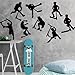 Set von 8 Stunt Scooter Wandaufkleber Jungenzimmer Kinderzimmer Poster Fahrrad Sport Wandtattoo Schlafzimmer Vinyl Dekoration Tapete 56X25 CM