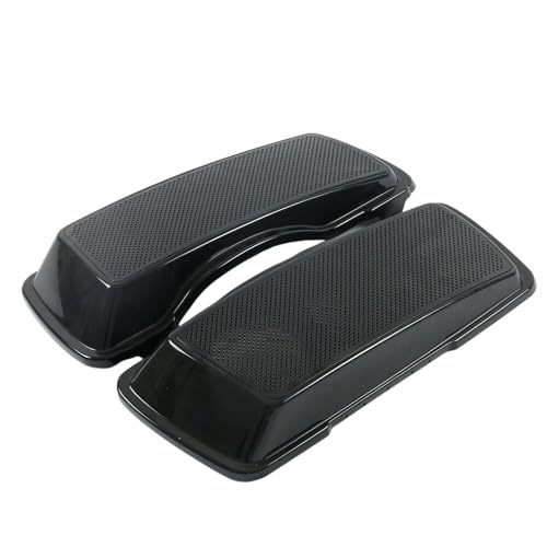 Tapas para altavoces de alforjas triples de 6,5 pulgadas compatibles con alforjas de Harley Davidson Touring (1994-2013), Electra Glide, Street Glide y Road Glide, color negro miniatura 2