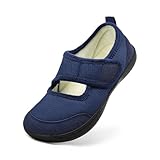 Rihero Women's Diabetic Shoes Slippers for Women Wide Width Comfortable Walking Shoes Adjustable Breathable Swollen Edema Nurse Shoes Size 8