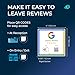 Review Launch Review Stand Compatible with Google Review Stand | Boost Online Reviews Google Rank with Fast Zappy NFC Tap Card QR Code Stand (Square Rigid Sticker, 1)