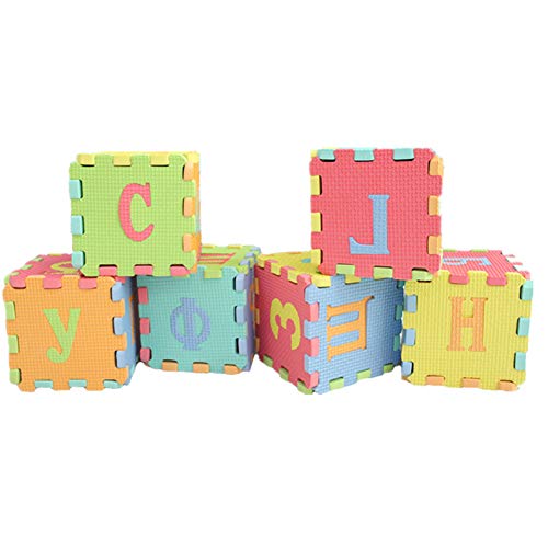 bromrefulgenc Kids EVA Puzzle Play Mat,90cm Russian Arabic Alphabet Kids Carpet Foam EVA Shaggy Puzzle Crawling Mat for Toddler Russian Letters