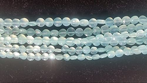 Chalcédoine du Pérou en perles facettées de 6mm pour fabriquer un cadeau de Saint-Valentin unique