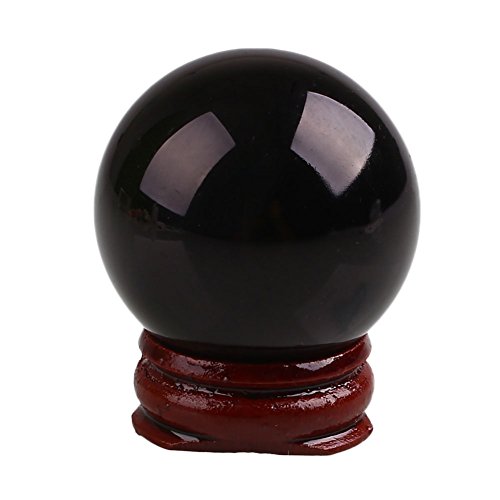 SSXY Bola de curación de Bola de Cristal de obsidiana de pie, reparación de Cristal, decoración para el hogar o Regalo Creativo
