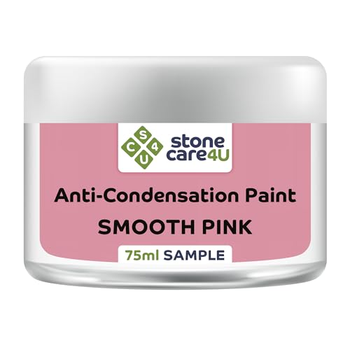 Stonecare4u Anti-Condensation Paint - Smooth Pink, 75ml - Internal Paint for Wall, Ceiling, Bathroom, Kitchen, Bedroom & Lounge - Reduces Condensation & Protects Against Mould, Mildew & Damp