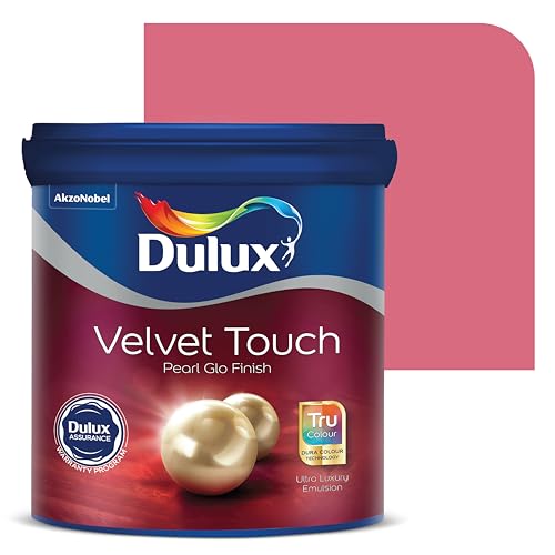 Image of Dulux Velvet Touch Pearl GLO Interior Emulsion Paint (20L, Strawberry Crush) - Luxurious soft-sheen wall paint, highly durable, washable, rich, intense colors, with 6-year warranty