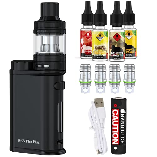 Riccardo Starterset, Eleaf iStick Pico Plus + Melo 4S, E-Zigaretten Set mit umfangreichem Zubehör ohne Nikotin, Liquids…