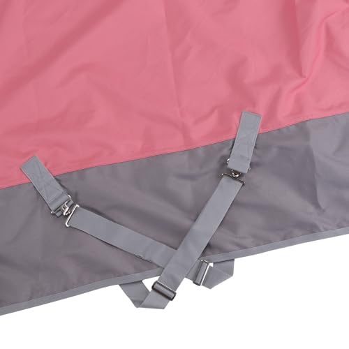 Image of 1200D Pony Mini Horse Rain Sheet Waterproof Breathable Blanket | Windproof Turnout Sheet for Miniature Horses, Foals, Yearlings, Donkeys. Ideal for Stable, Paddock Pink Grey 45IN