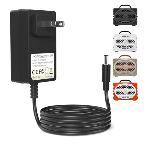 15V 3A AC/DC Adapter Charger Compatible with Turtlebox Speaker Gen 2: Loud! Outdoor Portable Bluetooth 5.0 Audio Replacement Power Supply Cord for Turtle Box Charger