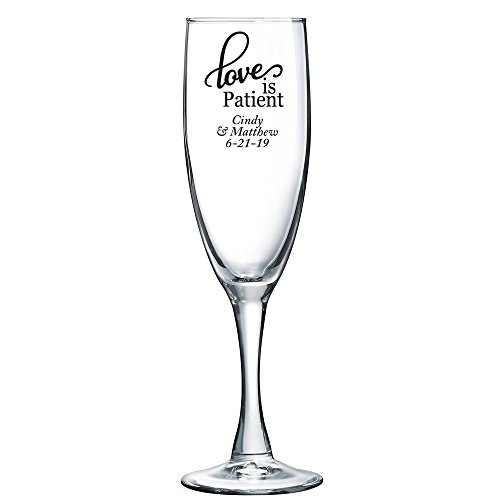 Copa para champagne personalizada color negro pack 72