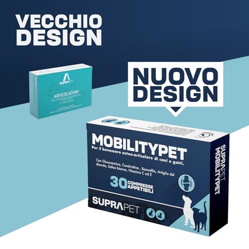 Suprapet Mobilitypet Cani E Gatti - Supporto Per Ossa E Cartilagini - Con Boswelia Glucosammina, Condroitina, Msm, Artiglio, Vitamina C (30 Compresse) - 7