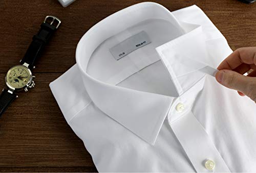 200 camisas masculinas de plástico para colarinho 5,6 cm 6,3 cm 7,6 cm, Branco, 2.2 inch
