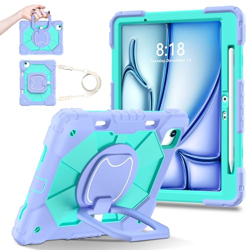 Coque iPad Air 11 M2 avec béquille idéale en voyage violet