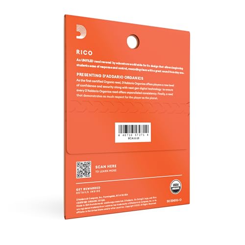 Image of Rico Organic Bb Clarinet Reeds, Strength 2.5, 3 Pack