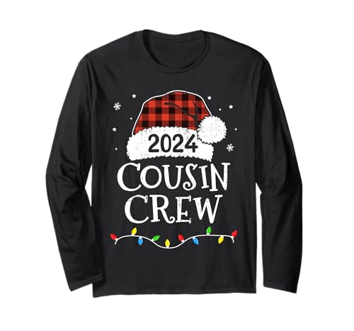 Christmas cousin crew 2024 matching xmas family pajama Long Sleeve T-Shirt