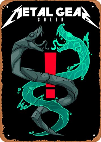 Gaming Metal Gear Solid Snakes Metal Tin Sign Poster Vintage Art Wall Decor 12 X 8 Inch #TOP4