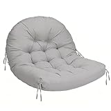 Yigowyigo Hängesessel Kissen, Auflage für Polyrattan/Rattan Hängeschaukel, Polster, Hängekorb, Schaukel Korb, Schaukelkissen Rückenkissen (Grau)