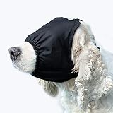 Delifur Dog Anxiety Muzzle Pet Calming Cap Eye Mask Nylon Shading for Grooming Anti Car Sickness (L)