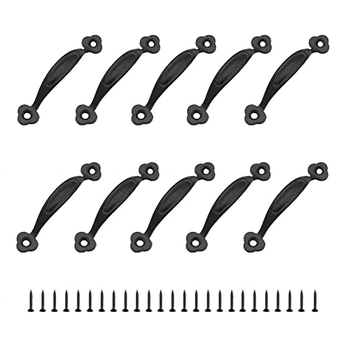 Preisvergleich Produktbild JINXM 10 Retro-Möbelgriffe, Türgriff, rustikaler Abstand, aus Zinklegierung, für Küche, Scheunentür, Garten, Schuppen, Schublade, Schrank aus Holz (80 mm)