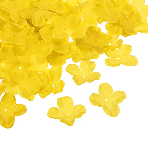 PATIKIL Artificial Flower Petals, 500Pcs Fake Flowers Silk Petal Decoration Supplies for Wedding Decor Bridal Party Event Yellow