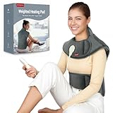 Comfytemp Far Infrared Weighted Heat Pad for Upper Back, Neck, Shoulder, Wearable Electric Heating Pad with 6 Heat Levels,Auto-Off Timer, Effective Heat for Muscle, Heated Neck Warmer