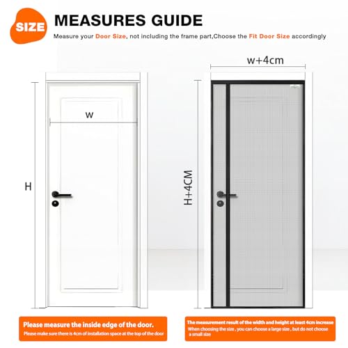 SCREEN DOOR Fliegengitter Tür 110x240cm | Umkehrbare Fliegengitter Balkontür mit Links/Rechts-Öffnung, Einfacher Zugang, Insektenschutz – Schwarz