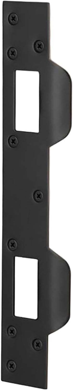 ARTISOUL® Security Door Strike Plate for 5-1/2 in to 6 in Hole Center Metal Heavy Duty Black | Home Improvement | Building & Hardware | Doors & Door Hardware | Door Locks & Lock Mechanisms