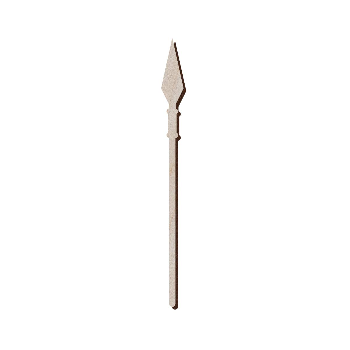 Juego de 10 lanzas de madera para manualidades y decoración – Collar de lanza – Forma de lanza – Imán de lanza, 1x12.7 cm