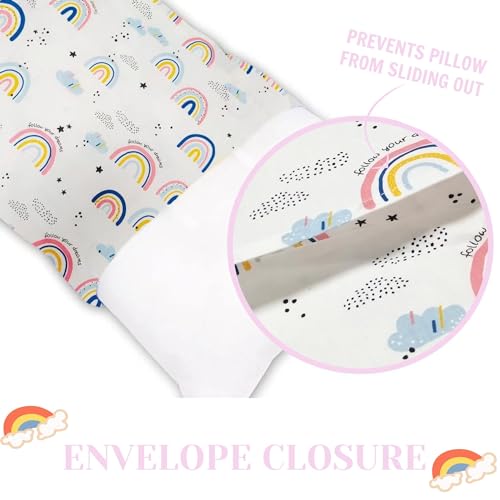 Kinder Kissenbezug 2 Stück, 100% Baumwolle Baby Kissenbezu, 40x60 cm Kissenbezug Weich Atmungsaktiv für Jungen Mädchen Bettwäsch Babykissen Bezug mit Umschlag