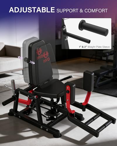 Image of HVO Hip Adduction Abduction Machine: Abductor Adductor Machine-Inner and Outer Thigh Machine Glute Machines Thigh Master for Hip Abduction with 6 Levels Gear System Glute Machines