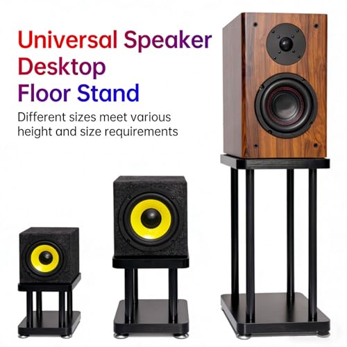 Soporte de diseño minimalista para altavoces con estructura robusta de doble nivel 4