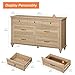WAMPAT Kids Dresser for Bedroom with 7 Drawers, Light Wood Baby Dresser for Nursery & Kids Room, Chests & Dressers Closet Organizer for Children’s Bedroom, Oak, 54 Inch