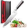 VOLATILE STORE Premium Japanese Chef Knife 8-Inch – Ultra Sharp Kitchen Knife with Ergonomic Pakka Wood Handle & Gift Box – High Carbon Stainless Steel for Professional Cutting, Slicing & Dicing