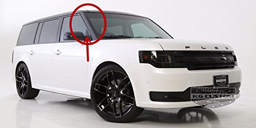 Passenger (R) + Driver Side (L) Pair Of Windshield-Outer Pillar Trim Molding Compatible With Ford Flex 2009-2019 Models #TOP4