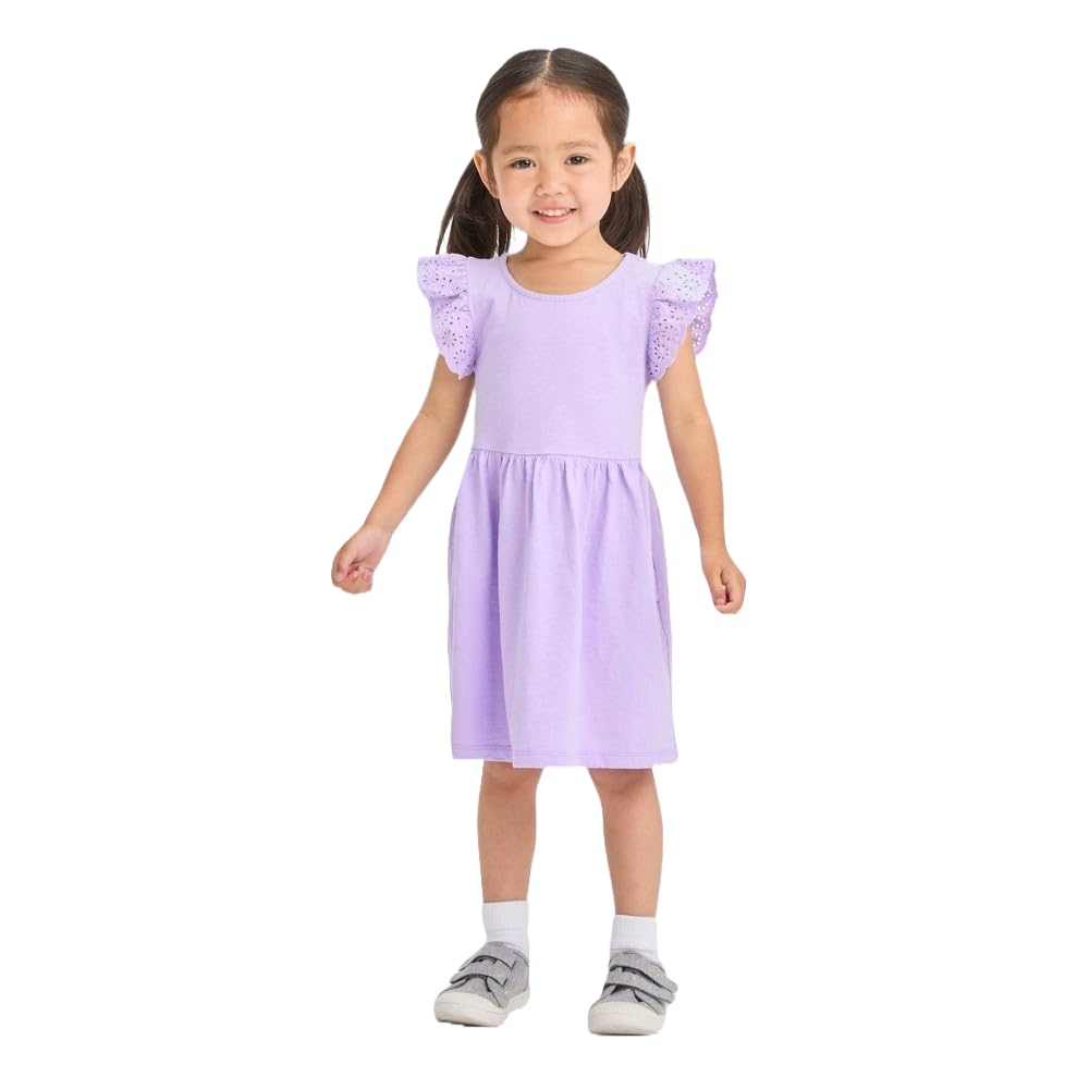 Cat & Jack Toddler Girls' Knit Jersey Dress with Pocket- (US, Age, 18 Months, Purple)