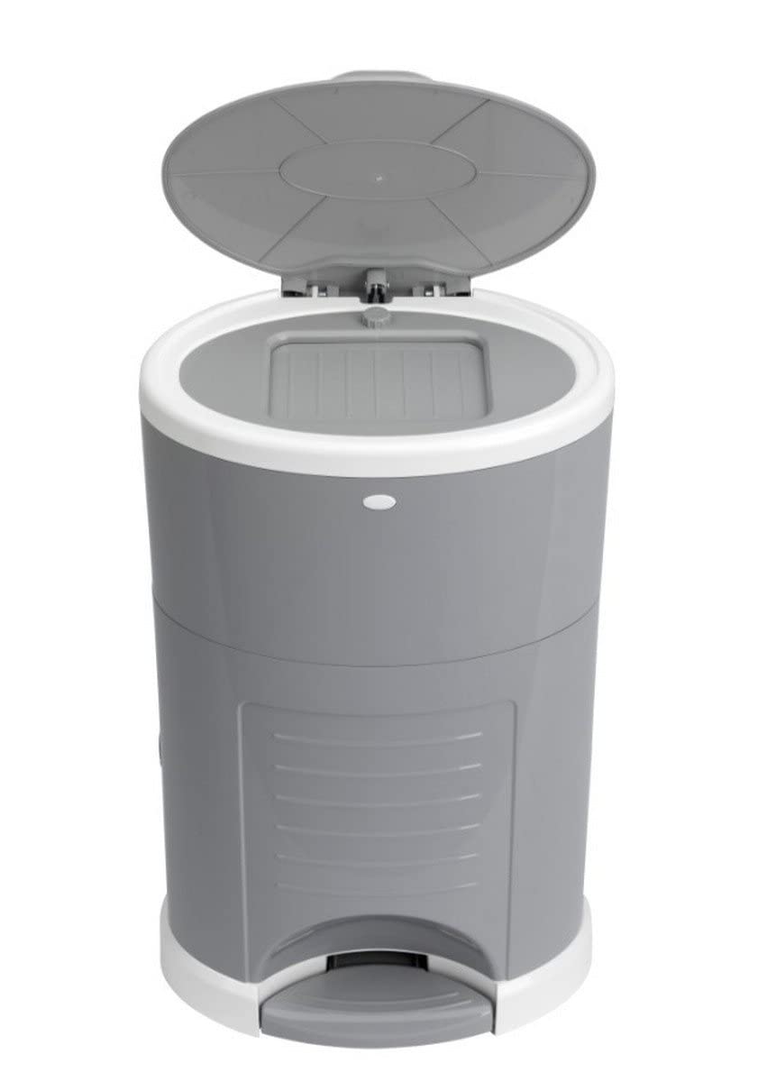 Korbell KM250DSG - Standard - Contenitore per vestiti per pannolini, economico, ecologico, a pedale, capacità di 240 strati, grigio, 16 L