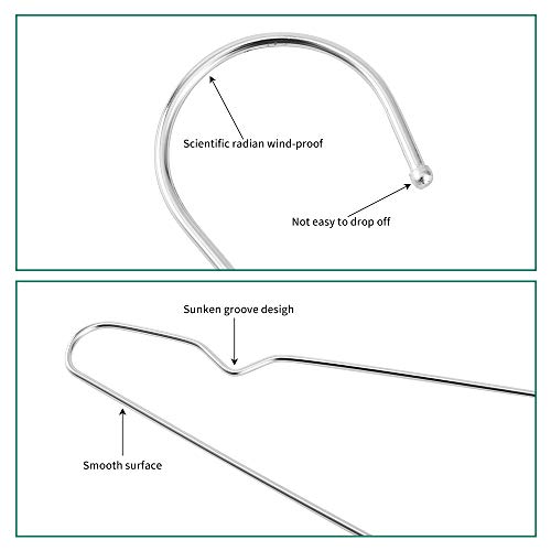 Metal Hangers Clothing Heavy Duty Wire Hangers For Closet 40 Pack Stainless Steel Hangers 16.5In By Wycqkl #TOP4