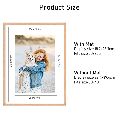 OAK Picture Photo Frame,Compatible with 30x40cm(12x16inch) and 21x30cm(A4) Images for High Definition Wall Mounting in Living Room - Image 2