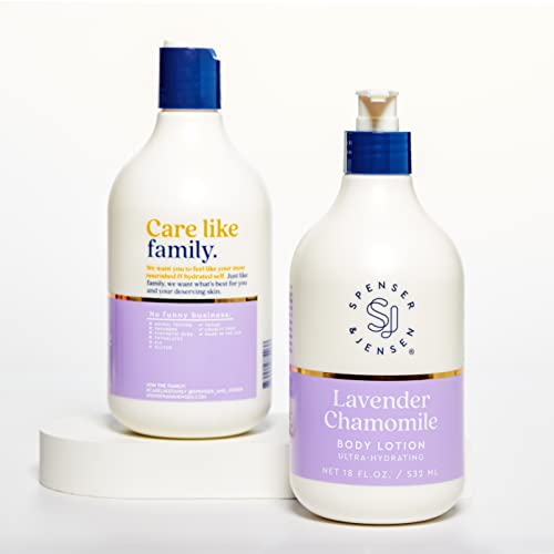 Spenser & Jensen Daily Moisturizing Body Lotion With Soothing Lavender Oil & Chamomile - Gentle On All Skin Types - Body Lotion For Women & Men - Paraben Free - 18 Oz (Pack Of 1) #TOP5