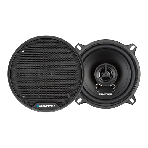 BLAUPUNKT BPS-E552 5" 2-Way Car Speakers 80W with Grilles - Superior Sound Clarity, Durable Design, Easy Install – Pair Bundle with Gravity Magnet Phone Holder