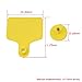 BQLZR 100 pcs Blank Cattle Ear Tags Livestock Ear Tags Identification Tags for Sheep Cattle Calf Hog (Yellow) Cow Cattle Blank Large Livestock Ear Tag