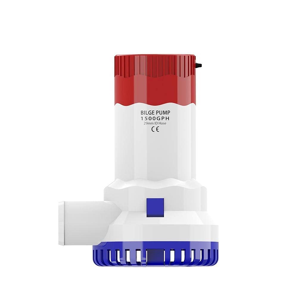 ZTBH Bomba de achique de Agua DC 12V 1500 GPH Kit de Bomba de achique automática Kit Sumergible Bomba de Agua eléctrica para embarcaciones domésticas sumergibles de hidroavión Fácil de Instalar