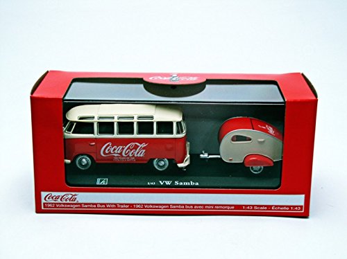 【新品】1/43VW-バス トレーラー付（コカコーラグッズ）