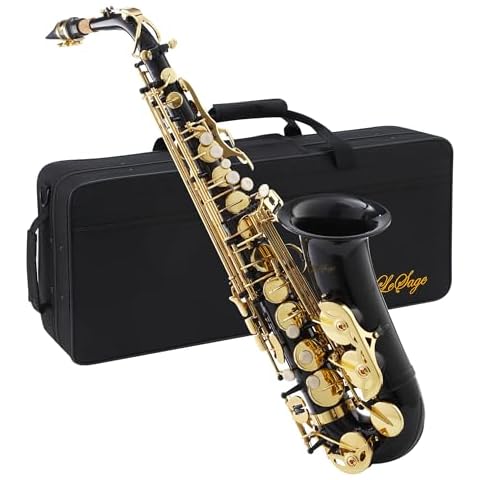 LeSage Alto Saxphone E Flat Black Saxophone for Beginners Student Alto Sax With Carrying Sax Case Adult Saxofon Alto Saxaphone Music Instrument Cover