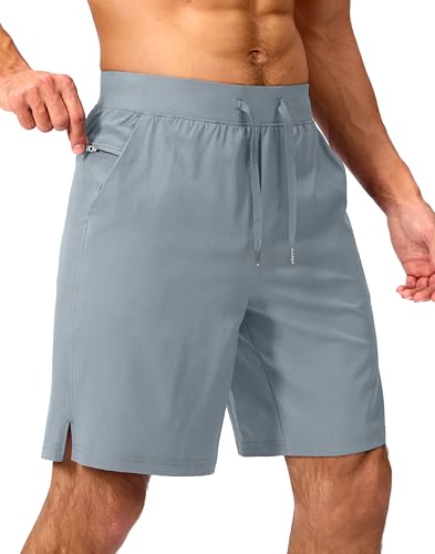 Image of Soothfeel Men's Running Shorts with Zipper Pockets 9 inch / 7 inch / 5 inch Quick Dry Eight Basketball Gym Workout Athletic Shorts